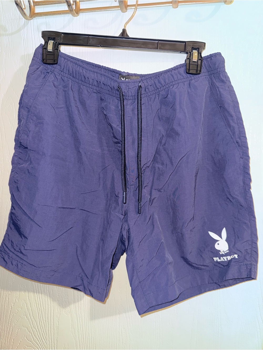 PLAYBOY Purple Swim Shorts with White Bunny Logo